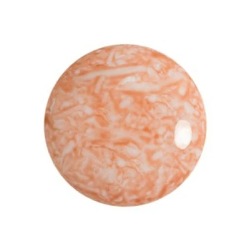 Cabochon rond en verre par Puca® 18 mm - Milky Peach x1
