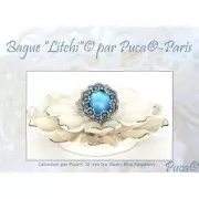 Cabochon rond en verre par Puca® 18 mm - Milky White x1