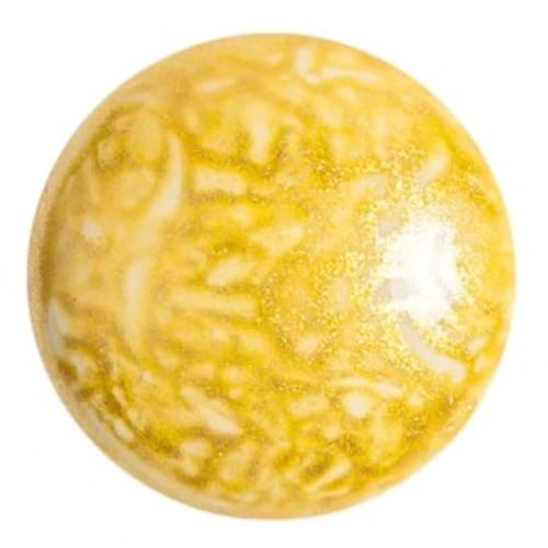 Cabochon rond en verre par Puca® 25 mm - Milky Beige x1