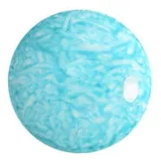 Cabochon rond en verre par Puca® 25 mm - Milky Turquoise x1