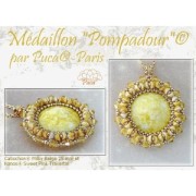 Cabochon rond en verre par Puca® 25 mm - Milky Peach x1