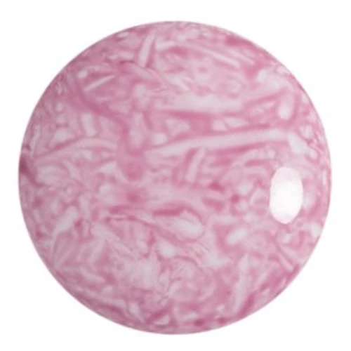 Cabochon rond en verre par Puca® 25 mm - Milky Light Amethyst x1