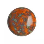 Cabochon rond en verre par Puca® 18 mm - Frost Tangerine Travertin x1
