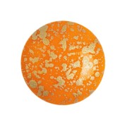 Cabochon rond en verre par Puca® 18 mm - Frost Tangerine Gold Splash x1|raw }}