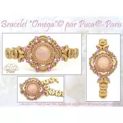 Cabochon rond en verre par Puca® 18 mm - Frost Tangerine Bronze x1