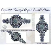 Cabochon rond en verre par Puca® 18 mm - Frost Jade Tweedy x1