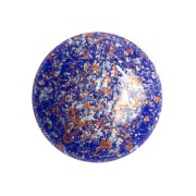 Cabochon rond en verre par Puca® 18 mm - Frost Royal Blue Tweedy x1