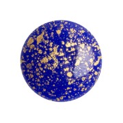 Cabochon rond en verre par Puca® 18 mm - Frost Royal Blue Gold Splash x1|raw }}