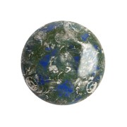 Cabochon rond en verre par Puca® 18 mm - Frost Royal Blue New Picasso x1