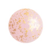 Cabochon rond en verre par Puca® 18 mm - Frost Sweet Pink Gold Splash x1