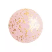 Cabochon rond en verre par Puca® 18 mm - Frost Sweet Pink Gold Splash x1