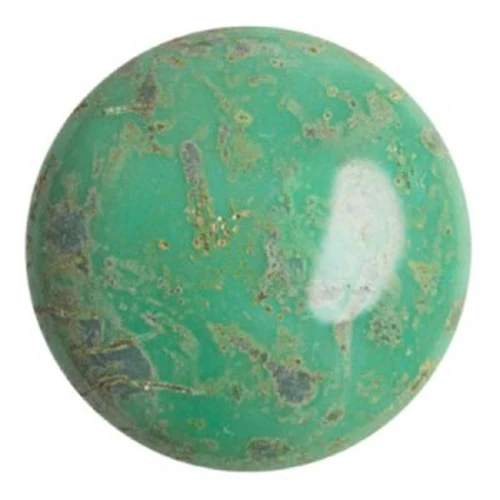 Cabochon rond en verre par Puca® 25 mm - Frost Jade Travertin x1