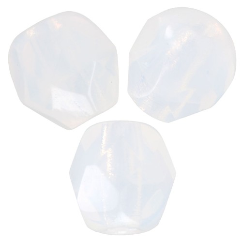 Facettes 6 mm White Opal  x25