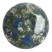 Cabochon rond en verre par Puca® 25 mm - Frost Royal Blue New Picasso x1