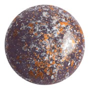 Cabochon rond en verre par Puca® 25 mm - Frost Parme Tweedy x1