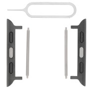 Adaptateur pour bracelet Apple Watch  22 mm Acier inoxydable 304 Noir