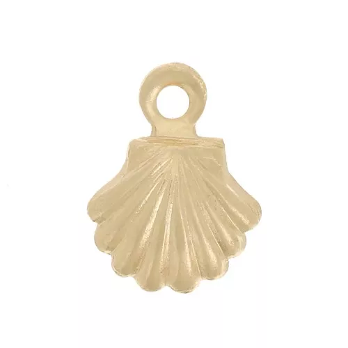 Mini breloque coquillage 8.5x6 mm - Gold filled (Or laminé) x1