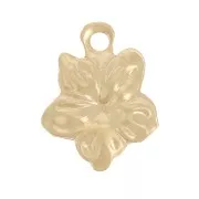 Mini breloque fleur 9.5x7 mm - Gold filled (Or laminé) x1