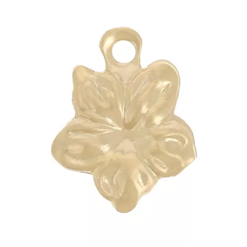 Mini breloque fleur 9.5x7 mm - Gold filled (Or laminé) x1
