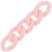 Maillon ovale torsadé en acrylique 29x21 mm - Rose clair x1|raw }}