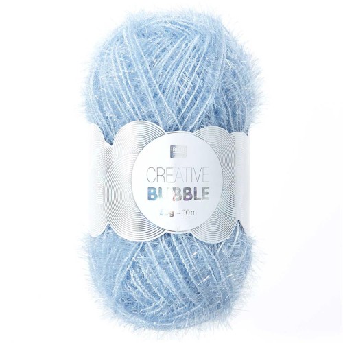 Creative Bubble - Fil à crocheter pour éponge tawashi - Bleu pigeon x50g