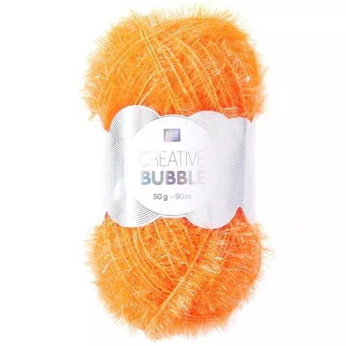 Creative Bubble - Fil à crocheter pour éponge tawashi - Neon Abricot x50g