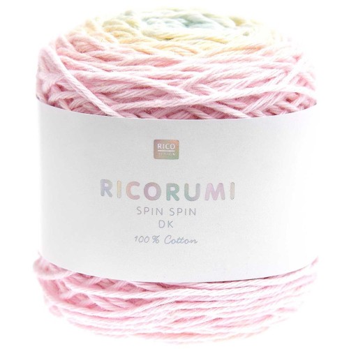 Coton Ricorumi Spin Spin par Rico Design pour Amigurumi - Pastel Rainbow x50g