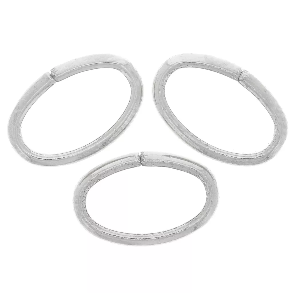 Bracelet Jonc Acier 10 Anneaux Ouvert - 5 Polis & 5 Ciselés Striés, Gris Argent, Occasion