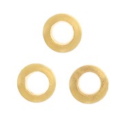 Perles rondelles heishi 2.5x0.6 mm - Doré à l'or fin x25|raw }}