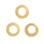 Perles rondelles heishi 2.5x0.6 mm - Doré à l'or fin x25