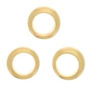 Perles rondelles heishi - 3x0.8 mm - Doré à l'or fin x25