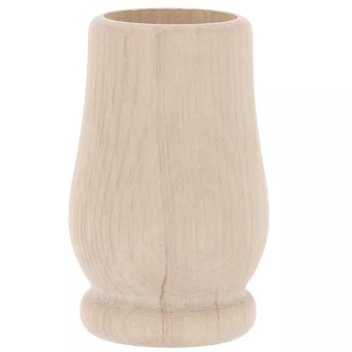 Support en bois brut à décorer par Puca® 62x32 mm - Vase x1