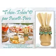 Support en bois brut à décorer par Puca® 62x32 mm - Vase x1