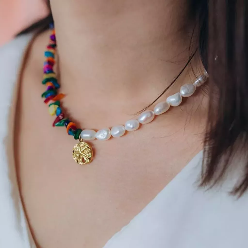 100 Perles Chips En Pierre De Lune Naturelle - 5-8 Mm - Multicolore - Neuf - Origine Chine