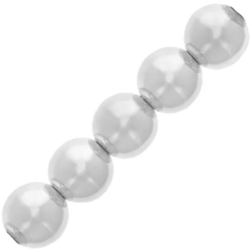 Perles japonaises Miyuki en résine 4 mm - Argenté x152cm