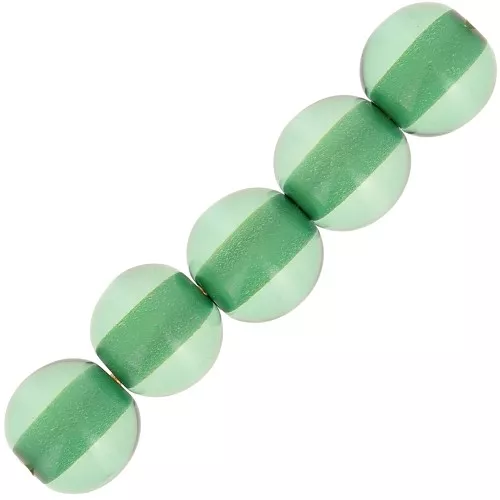 Perles en résine transparente 6 mm - Vert x10