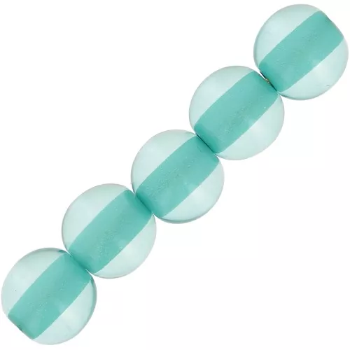 Perles en résine transparente 6 mm - Bleu caraïbe x10