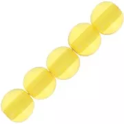 Perles en résine transparente 6 mm - Jaune soleil x10