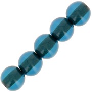 Perles en résine transparente 6 mm - Bleu canard x10|raw }}