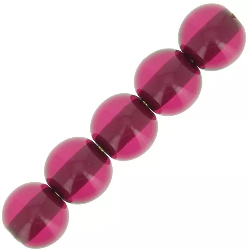 Perles en résine transparente 6 mm - Pourpre x10