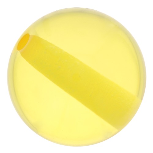 Perles en résine transparente 8 mm - Jaune soleil x1