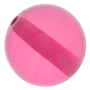 Perle en résine transparente 10 mm - Rose foncé x1