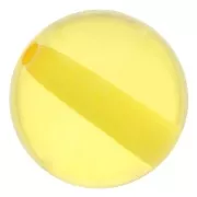 Perle en résine transparente 10 mm - Jaune soleil x1