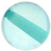 Perle en résine transparente 12 mm - Bleu caraïbe x1|raw }}