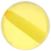 Perle en résine transparente 12 mm - Jaune soleil x1