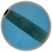 Perle en résine transparente 12 mm - Bleu canard x1