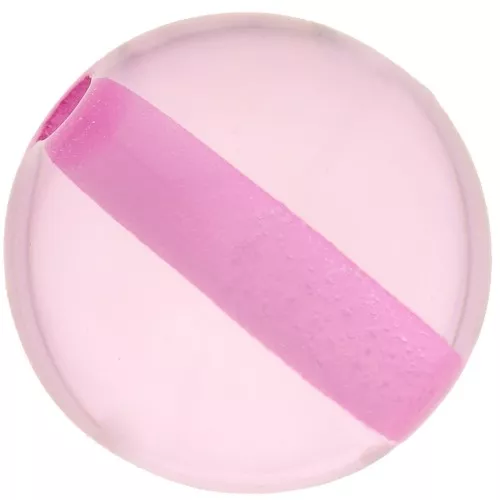 Perle en résine transparente 14 mm - Rose x1