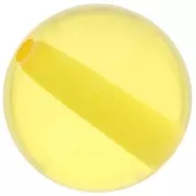 Perle en résine transparente 14 mm - Jaune soleil x1