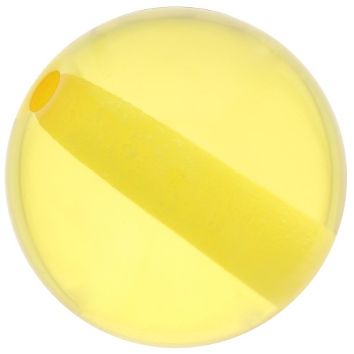 Perle en résine transparente 14 mm - Jaune soleil x1