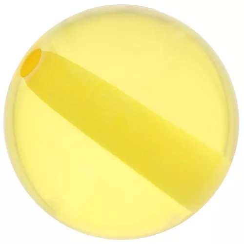 Perle en résine transparente 14 mm - Jaune soleil x1